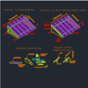 Planilha telhado madeira – Incluso detalhes DWG